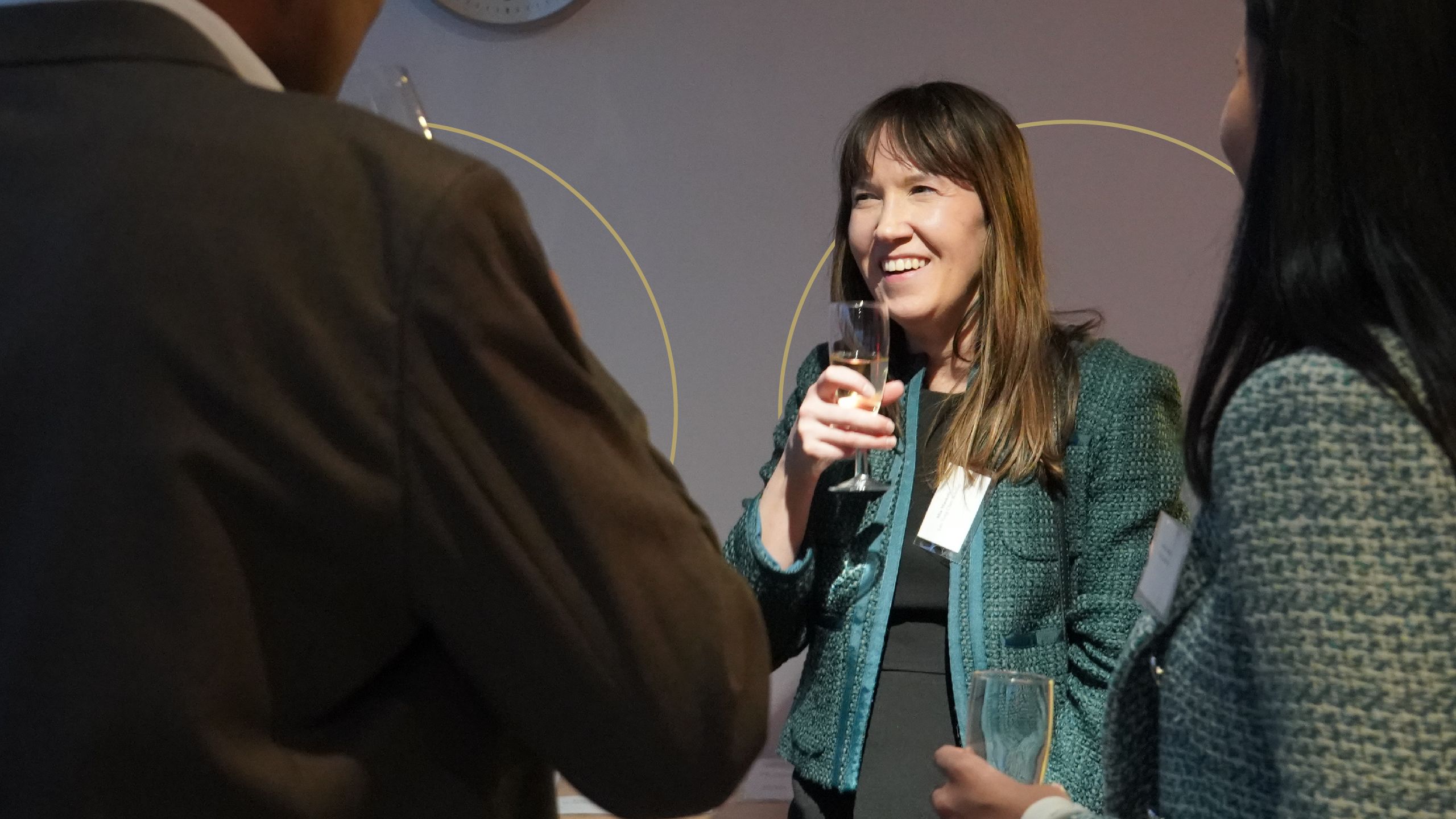 Scholars at a networking event