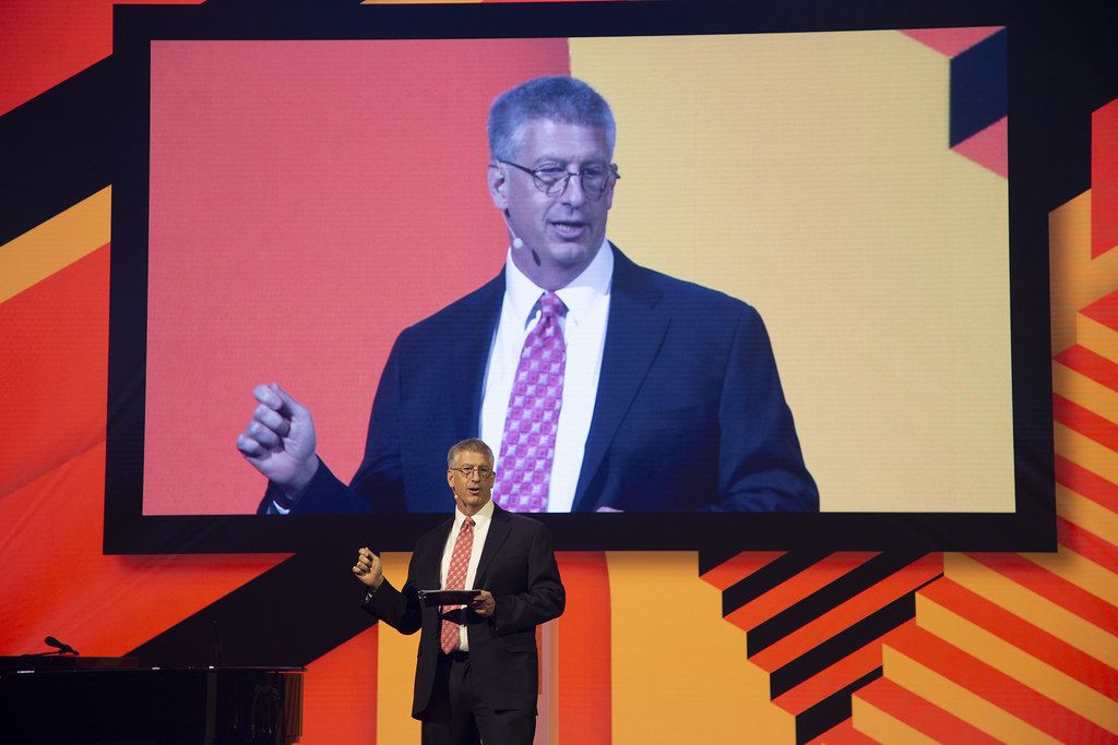 The Dean with Skoll Foundation members